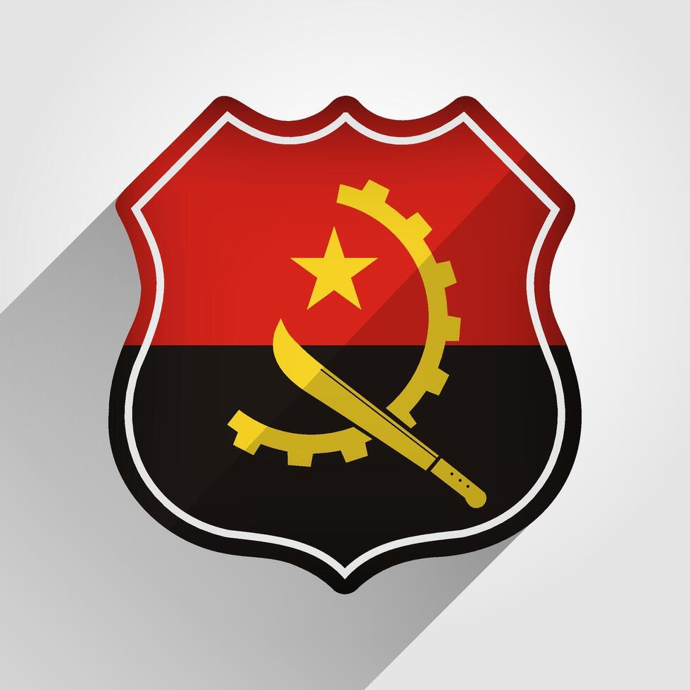 Angola bandeira estrada placa ilustração vetor