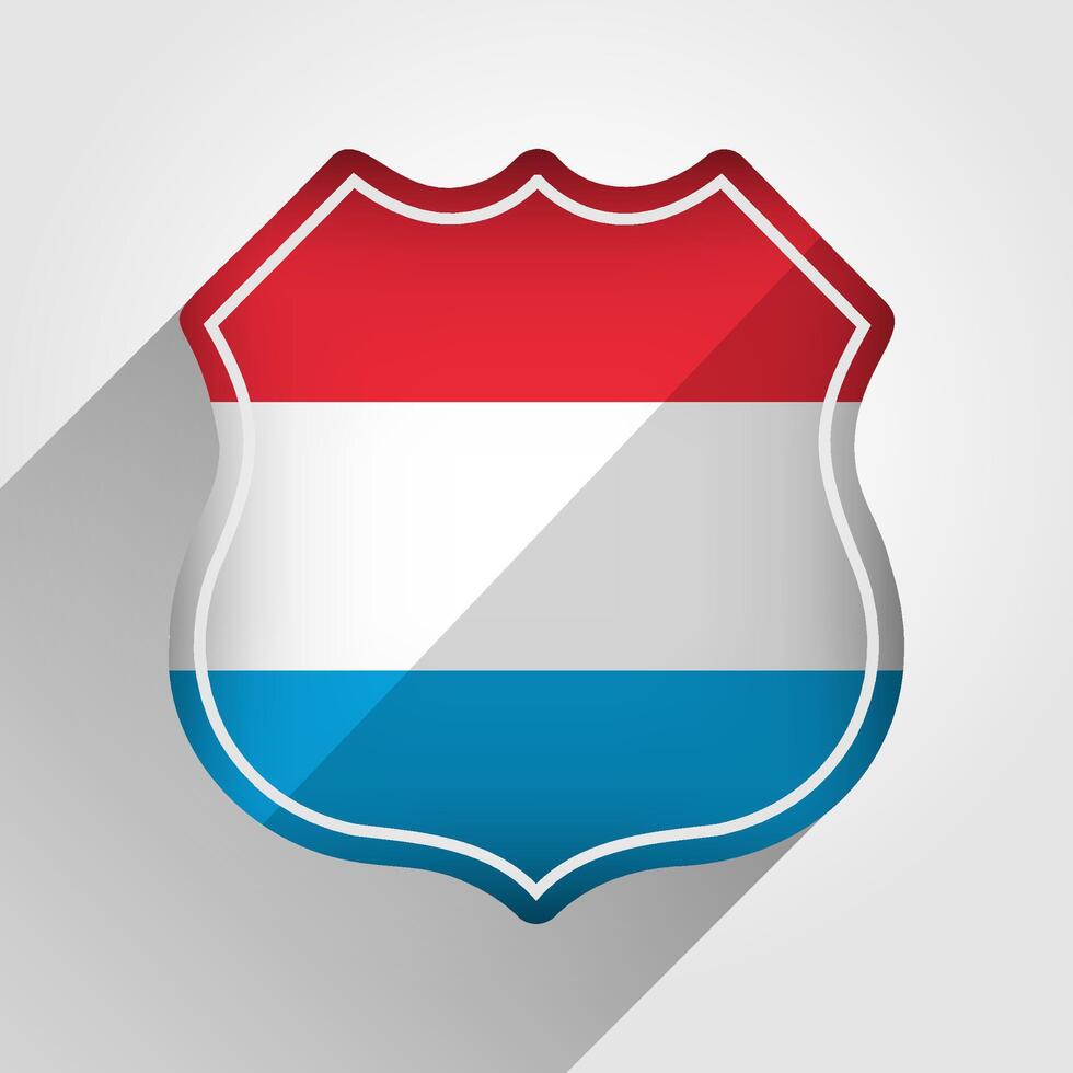 Luxemburgo bandeira estrada placa ilustração vetor