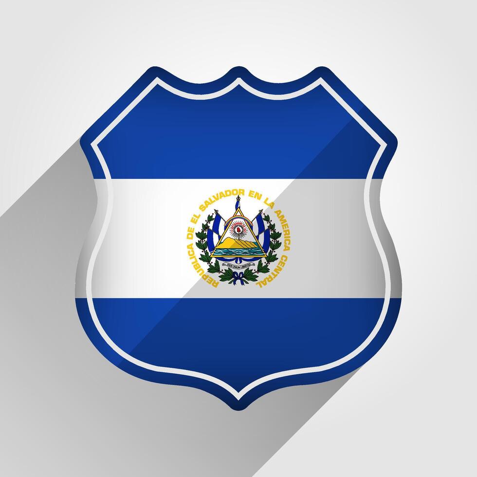 el salvador bandeira estrada placa ilustração vetor