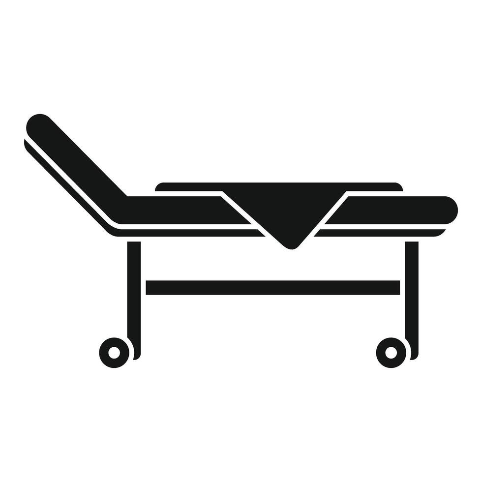 clínica esvaziar cama ícone simples vetor. emergência hospitalização vetor