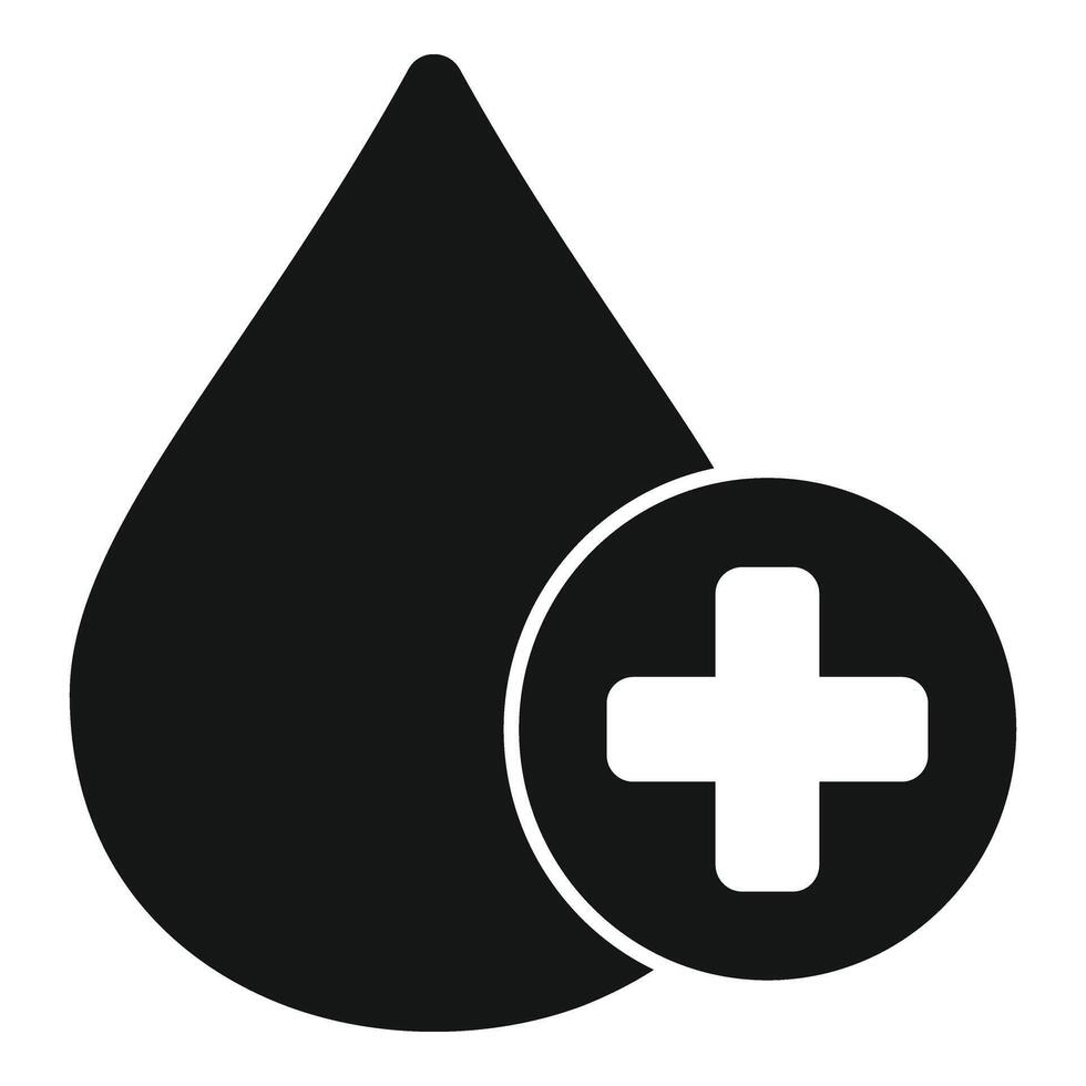 médico sangue solta doação ícone simples vetor. ajuda amor Apoio, suporte vetor