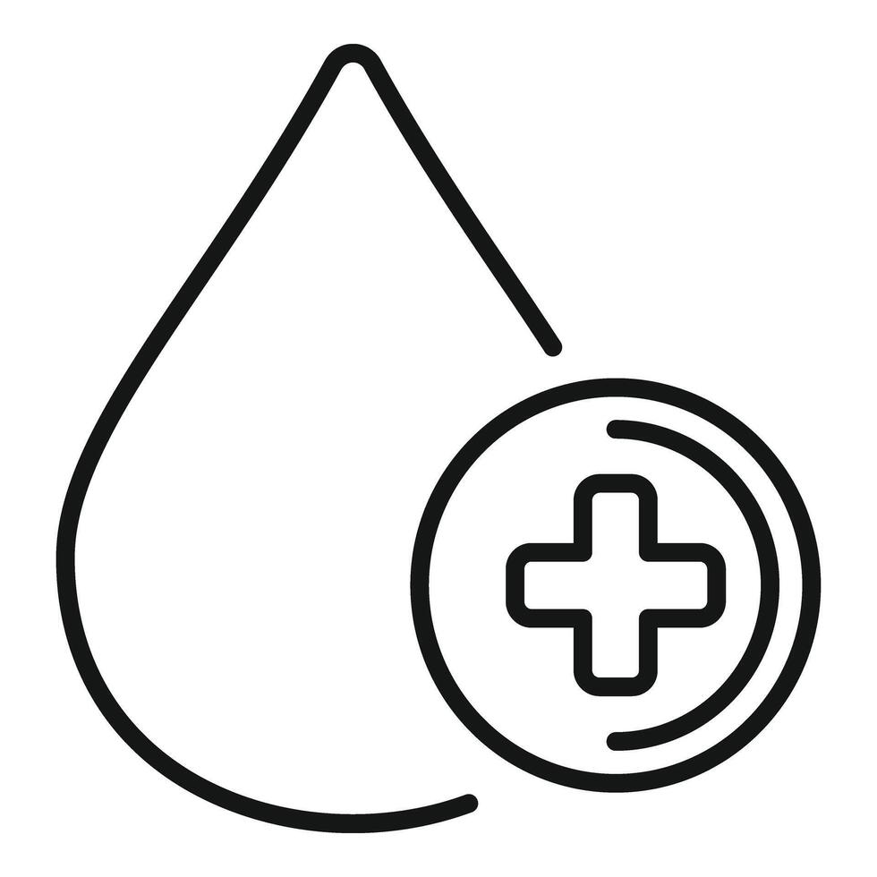 médico sangue solta doação ícone esboço vetor. ajuda amor Apoio, suporte vetor