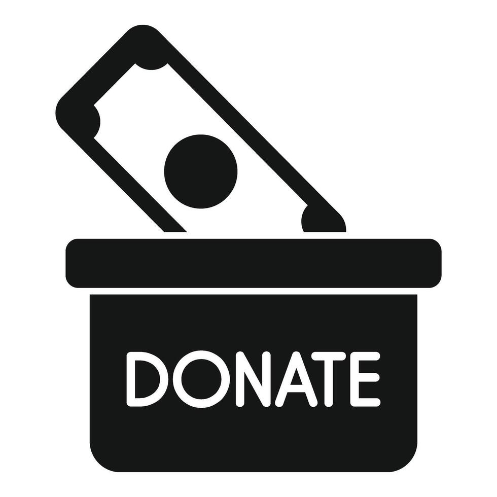 doação equipe caixa ícone simples vetor. solitário lucro compartilhar vetor