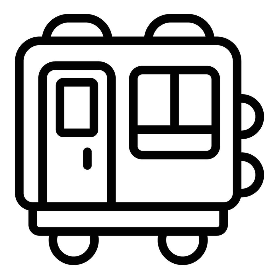 trilho transporte frete vagão ícone esboço vetor. diesel vagão de carga distribuição vetor