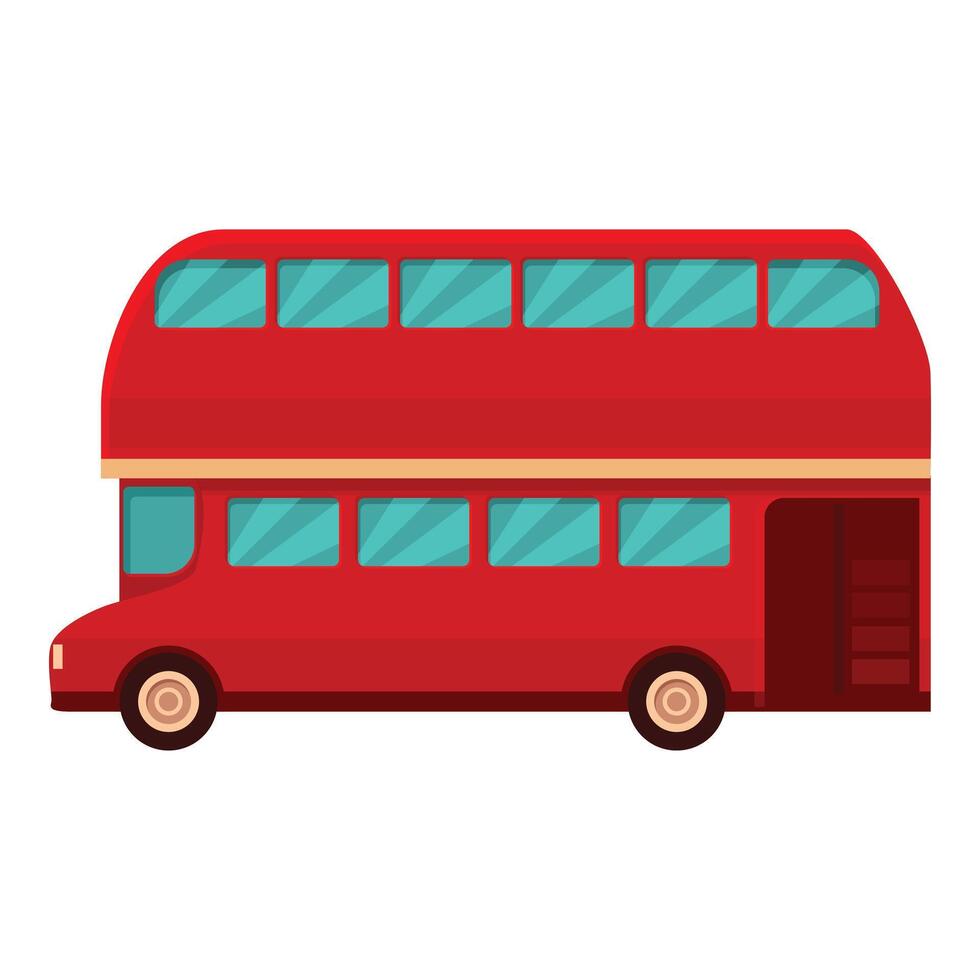 Inglês ônibus ícone desenho animado vetor. britânico vermelho tráfego vetor