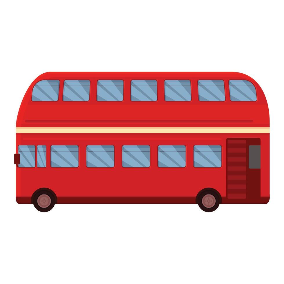 área coberta vermelho ônibus ícone desenho animado vetor. turismo turista Tour vetor