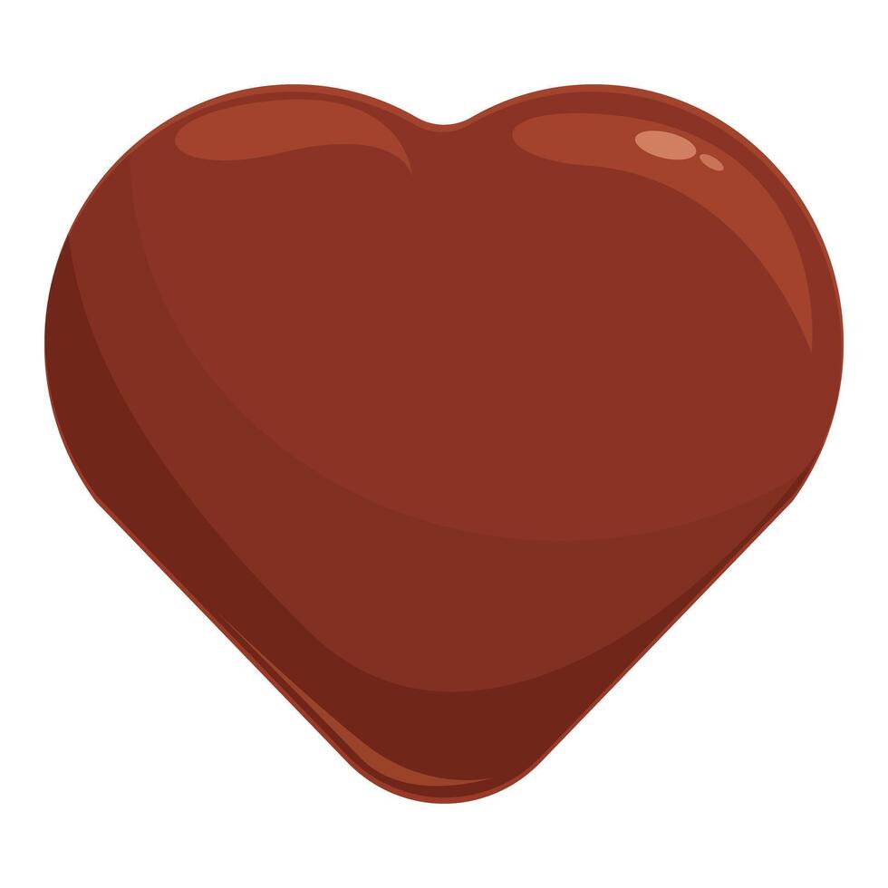 coração forma chocolate ícone desenho animado vetor. doce Comida doce vetor