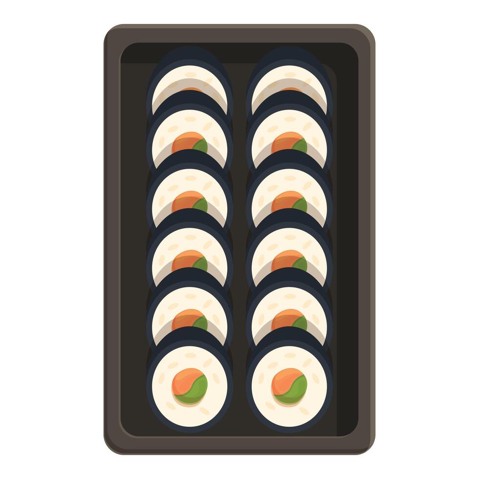 Sushi caixa entregar ícone desenho animado vetor. conectados fazer compras refeição vetor