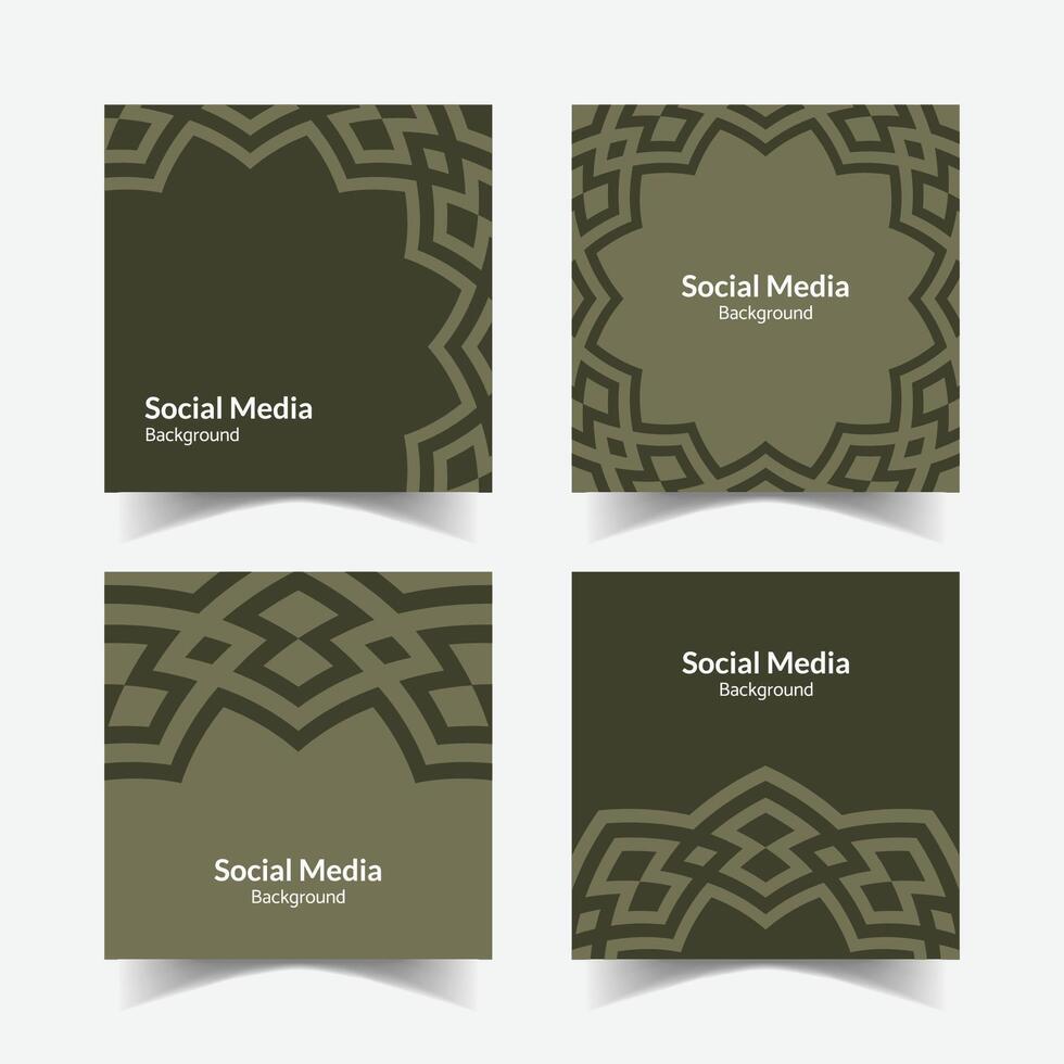 elegante ornamental decorativo padronizar quadrado fundo social meios de comunicação Projeto modelo vetor