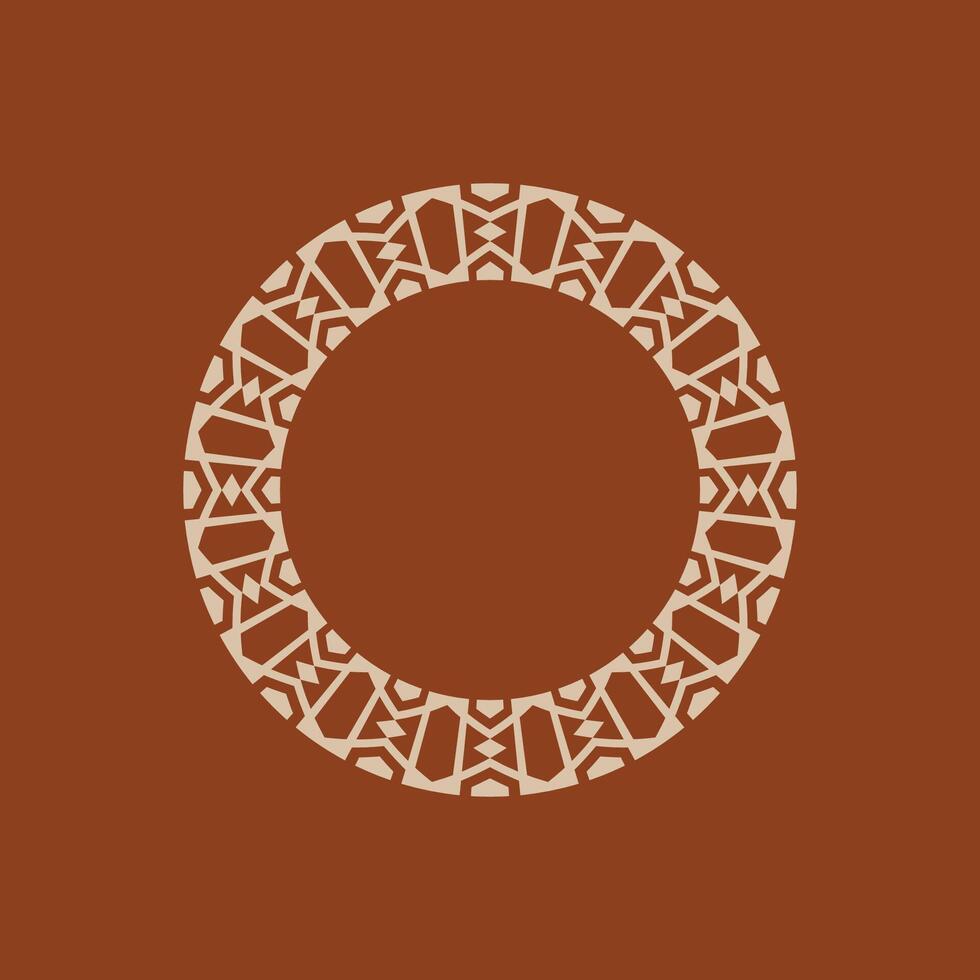 moderno ornamental círculo quadro, Armação fronteira decorativo padronizar vetor