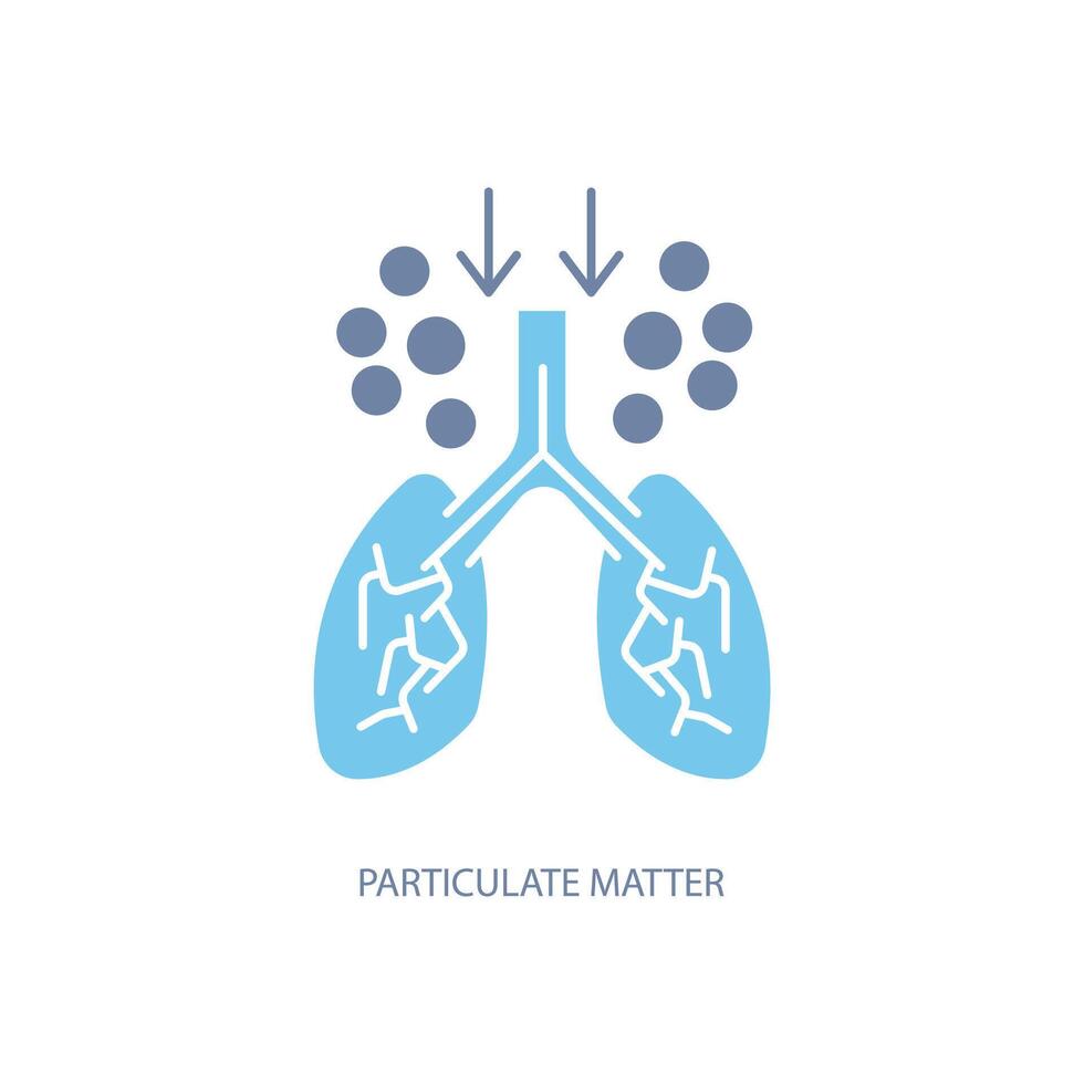 particulado importam conceito linha ícone. simples elemento ilustração. particulado importam conceito esboço símbolo Projeto. vetor