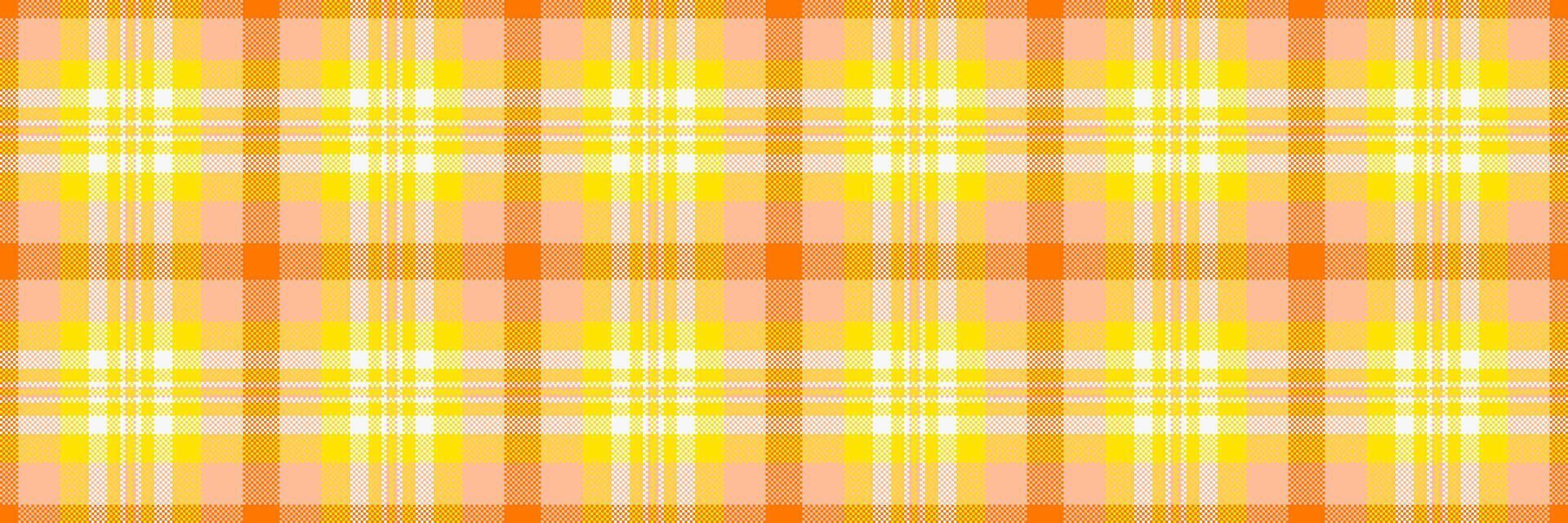 toalha de mesa desatado Verifica tartan, aniversário cartão fundo textura tecido. oleado xadrez vetor têxtil padronizar dentro laranja e radioativo cores.