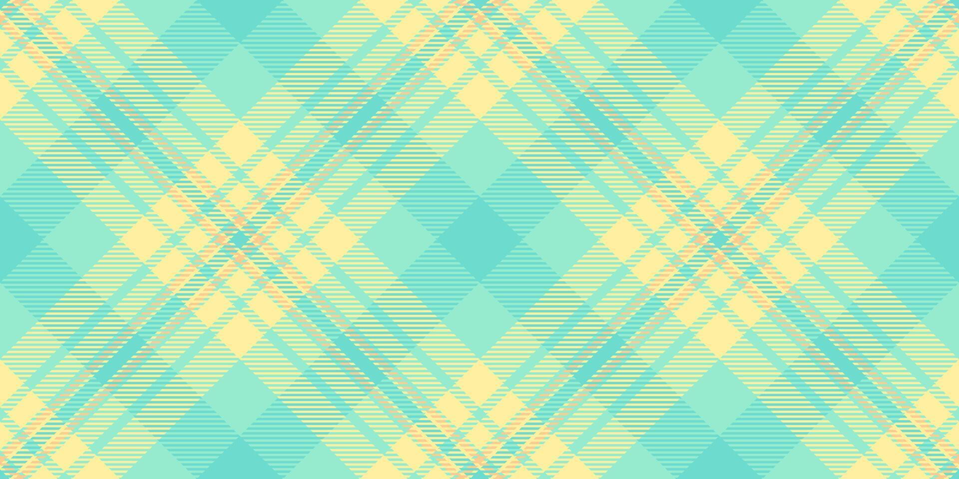 arte tecido fundo xadrez, rendilhado Verifica têxtil padronizar. fofo textura vetor tartan desatado dentro hortelã e amarelo cores.