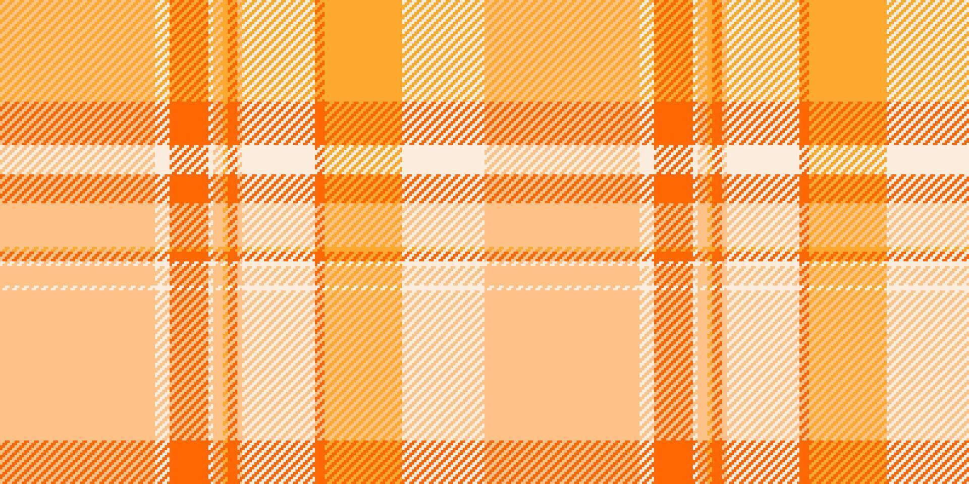 Repetivel padrões tecido textura têxtil, Formato desatado fundo verificar. 30s tartan vetor xadrez padronizar dentro laranja e luz cores.