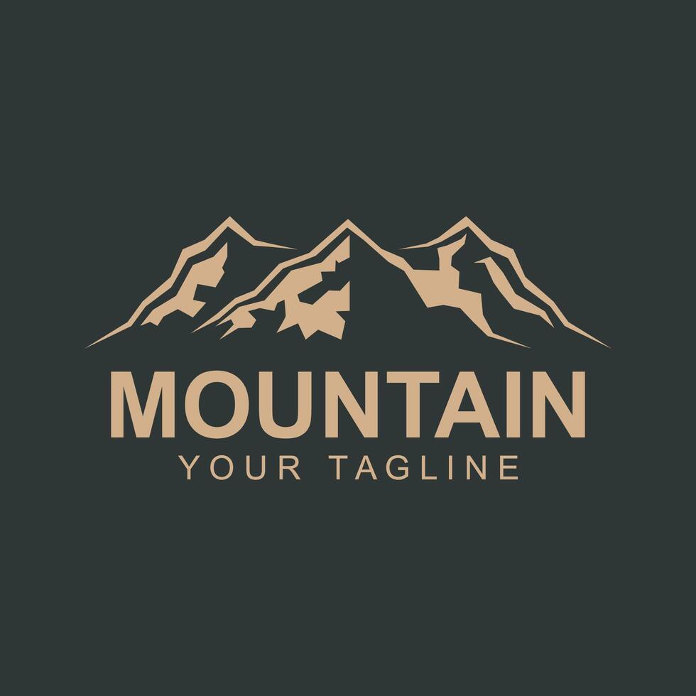 montanha ícone logotipo modelo vetor ilustração Projeto. logotipo adequado para viagem, aventura, região selvagem, e marca companhia