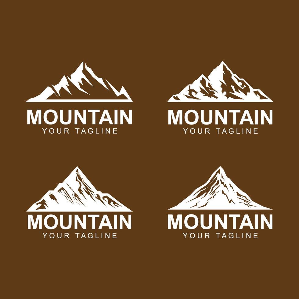 montanha ícone logotipo modelo vetor ilustração Projeto. logotipo adequado para viagem, aventura, região selvagem, e marca companhia