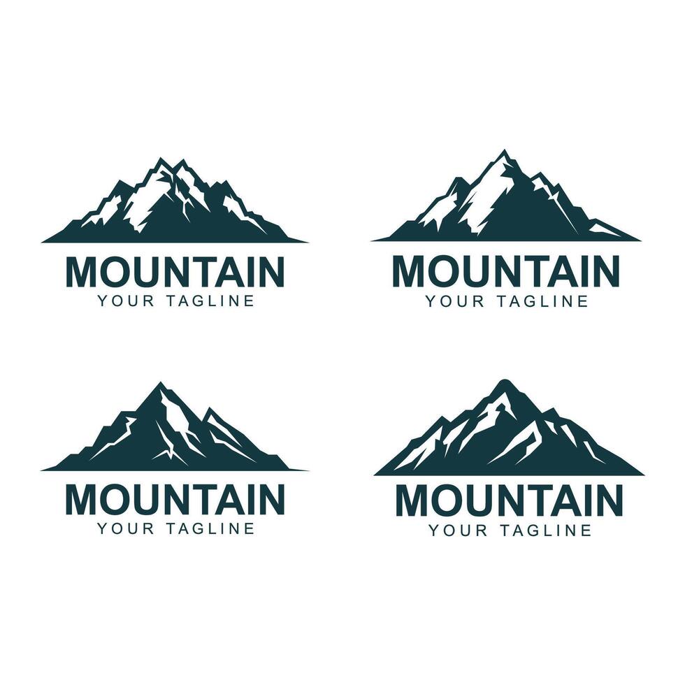 montanha ícone logotipo modelo vetor ilustração Projeto. logotipo adequado para viagem, aventura, região selvagem, e marca companhia