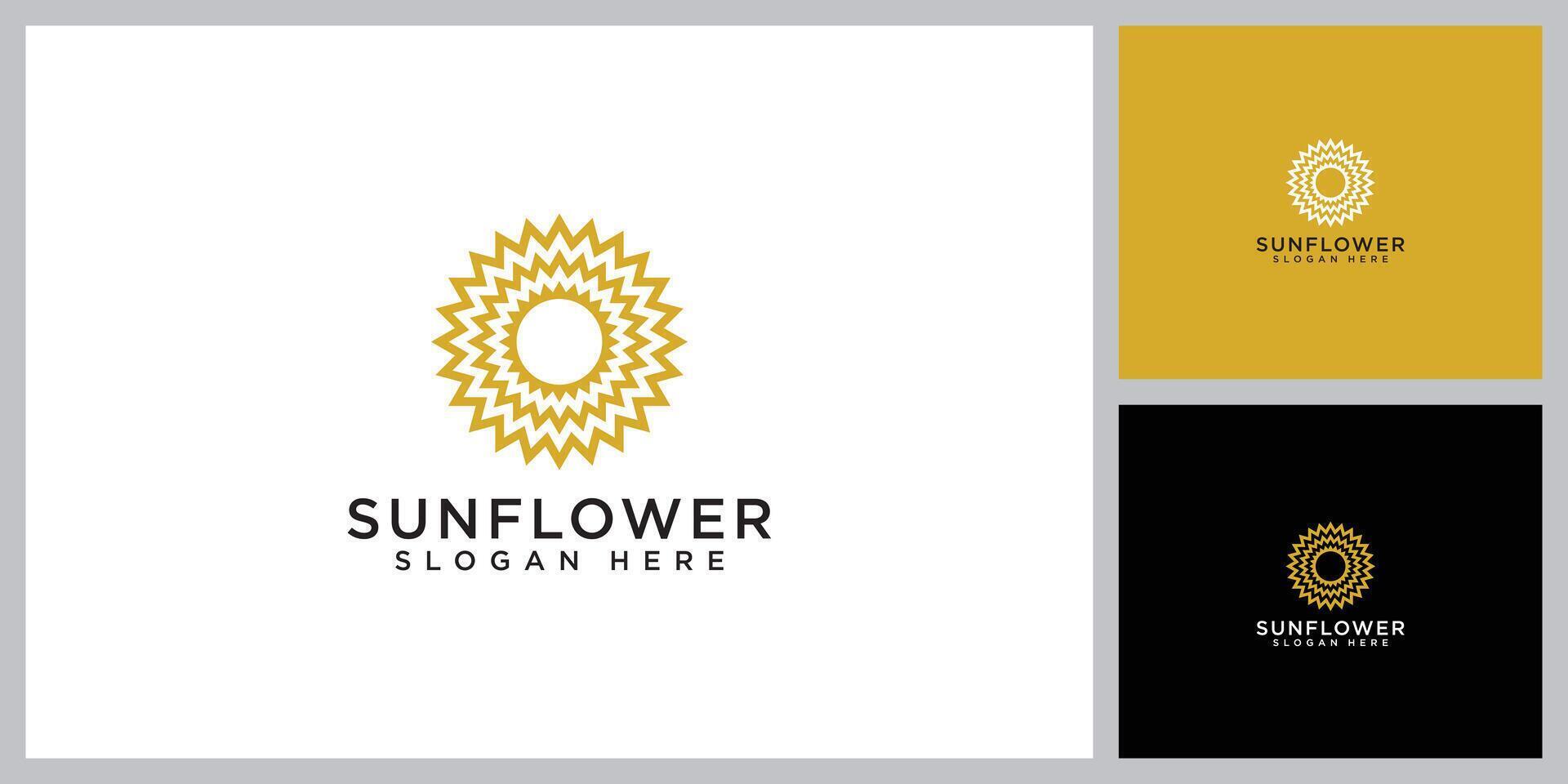 Sol flor logotipo vetor Projeto
