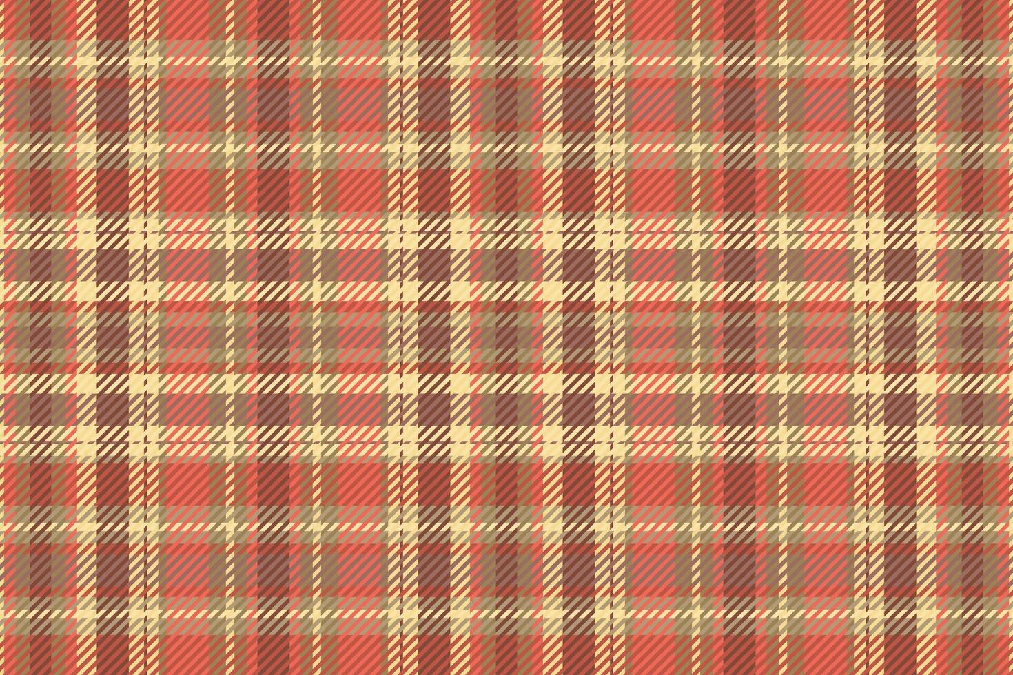 padrão xadrez tartan com textura e cores quentes. vetor