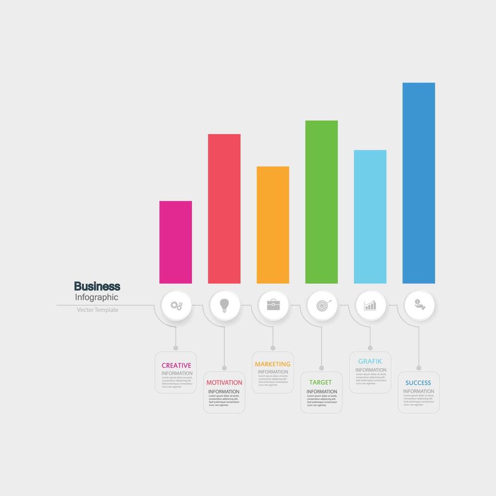 infográfico vetor, gráfico. apresentação. o negócio conceitos, peças, passos, processos. visualização do infográfico dados. comece modelo. - vetor