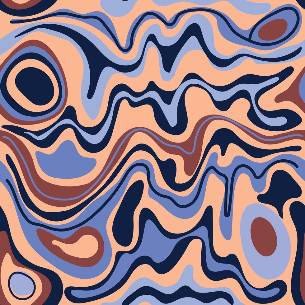 desatado abstrato padronizar com ondulado linhas. líquido linha efeito. mármore multicolorido textura. ótico efeito ilusão do movimento. vetor