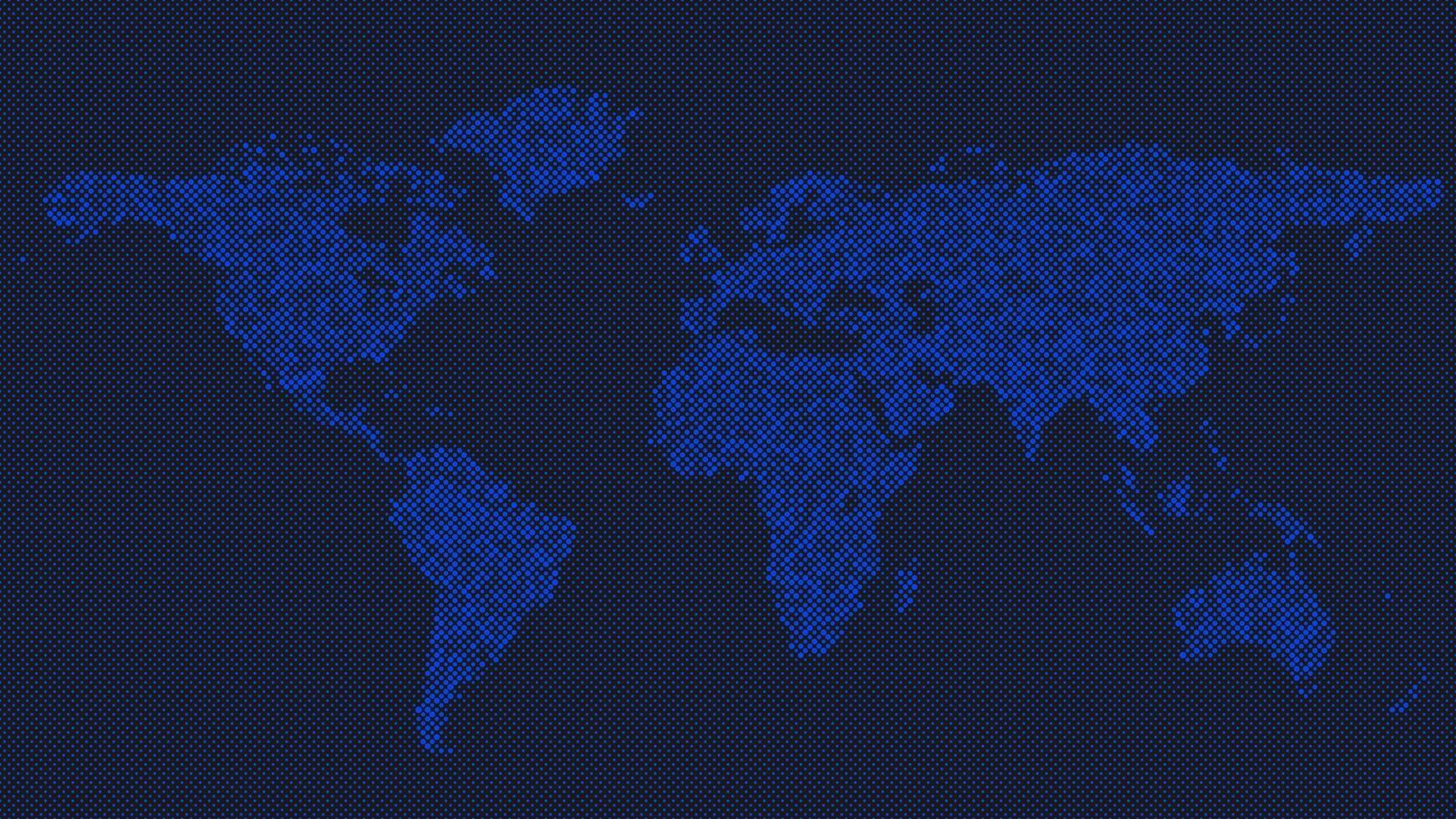 meio-tom mundo mapa fundo - azul círculo padronizar ilustração vetor