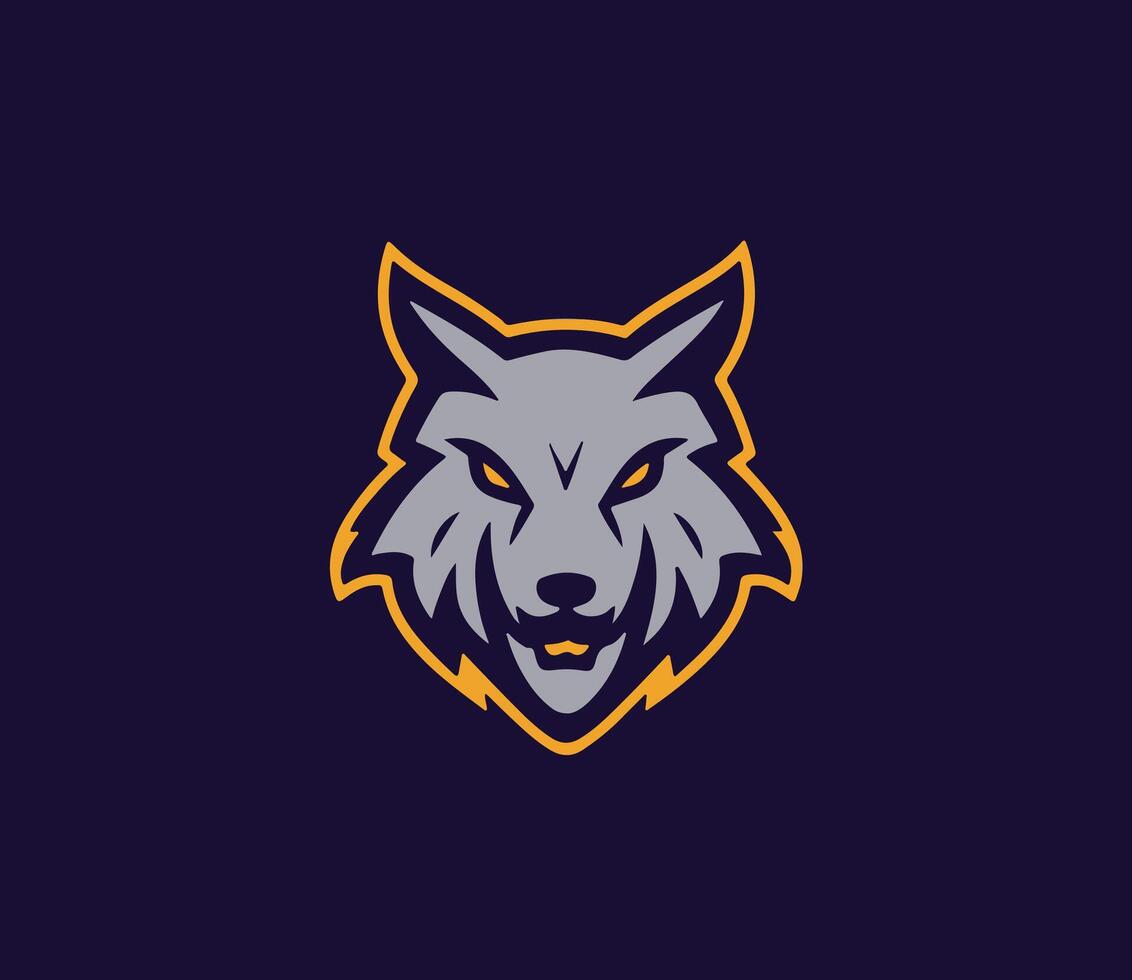 ai gerado Lobo logotipo minimalista estilo vetor