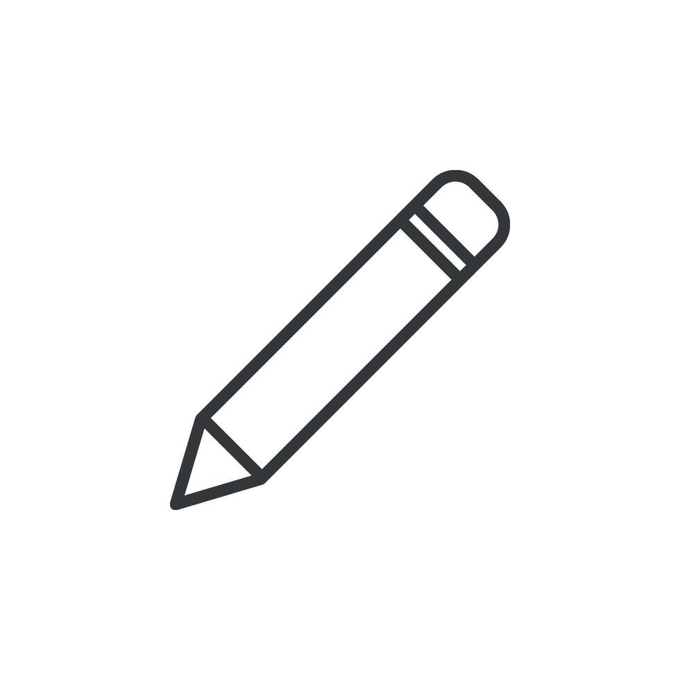 lápis desenhando papelaria ícone vetor modelo