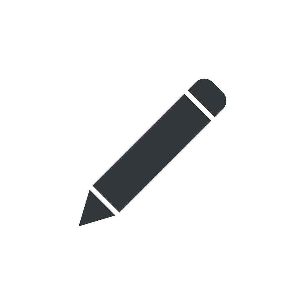 lápis desenhando papelaria ícone vetor modelo