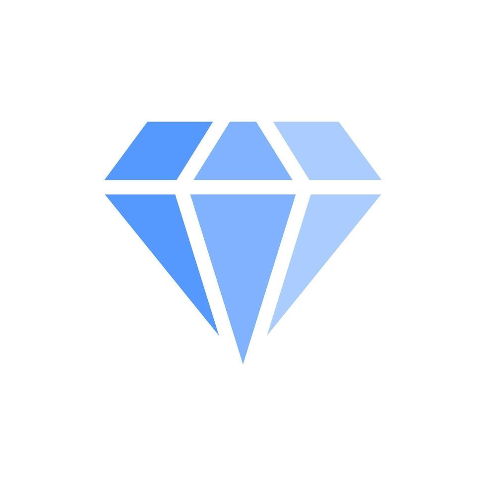 azul diamante ícone plano Projeto estilo. simples rede e Móvel vetor. perfeito interface ilustração símbolo. vetor