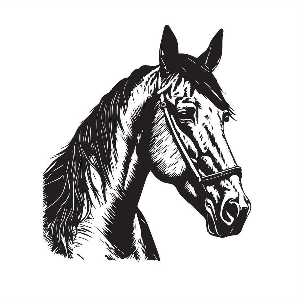 cavalo silhueta animal logotipo Preto cavalos gráfico vetor ilustração