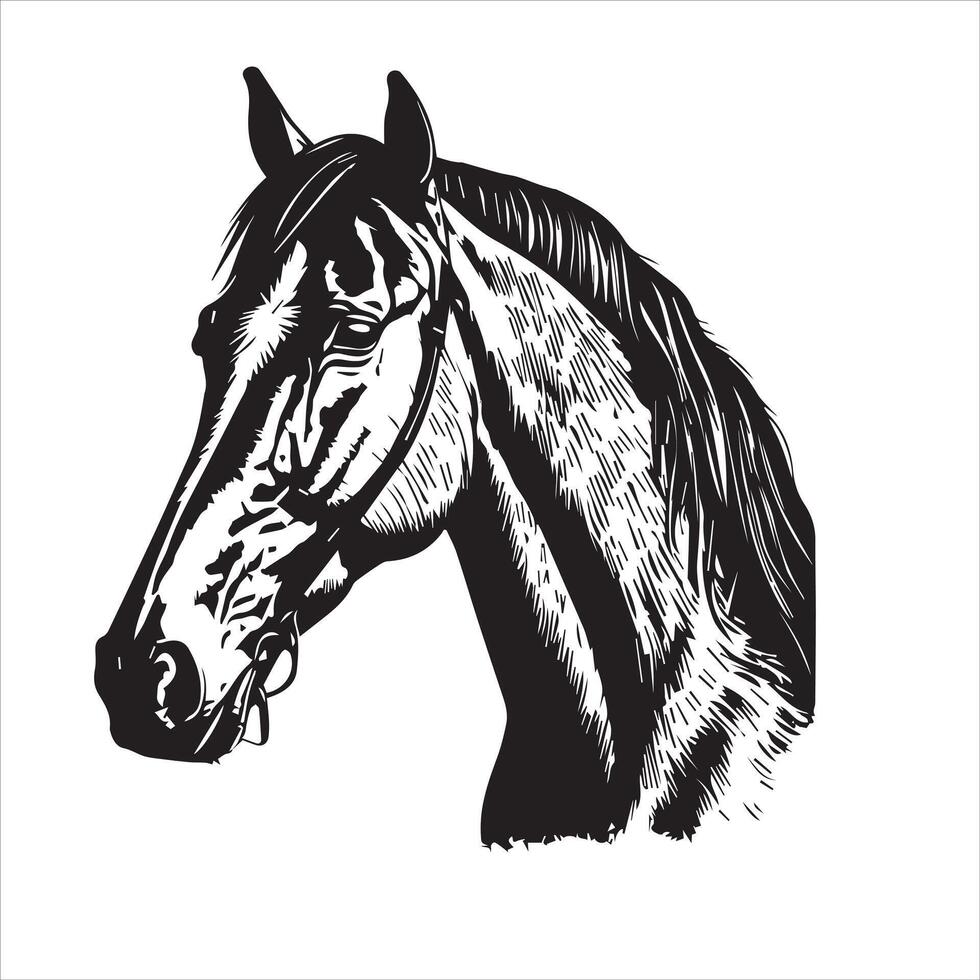 cavalo silhueta animal logotipo Preto cavalos gráfico vetor ilustração