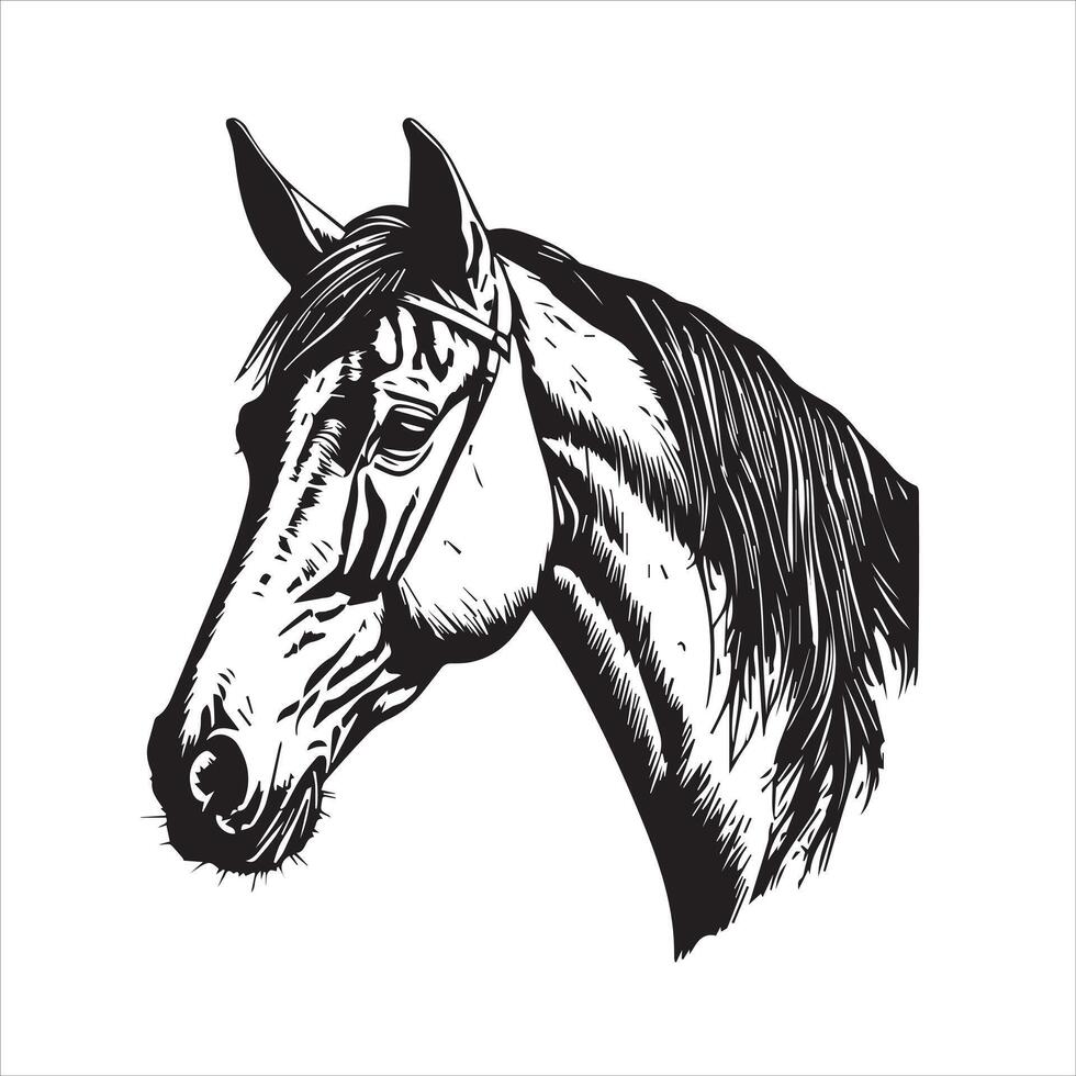 cavalo silhueta animal logotipo Preto cavalos gráfico vetor ilustração