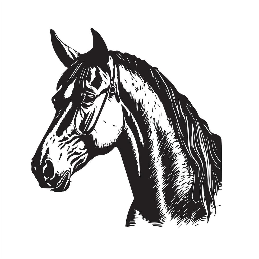 cavalo silhueta animal logotipo Preto cavalos gráfico vetor ilustração