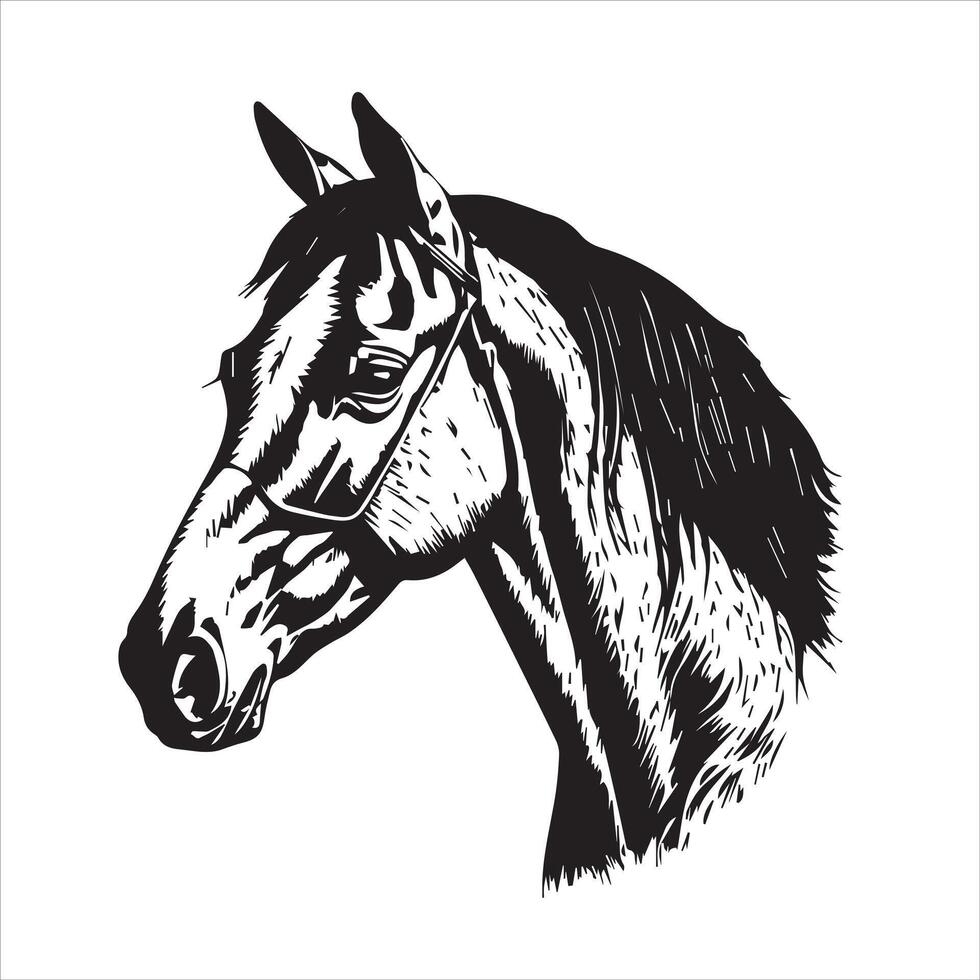 cavalo silhueta animal logotipo Preto cavalos gráfico vetor ilustração