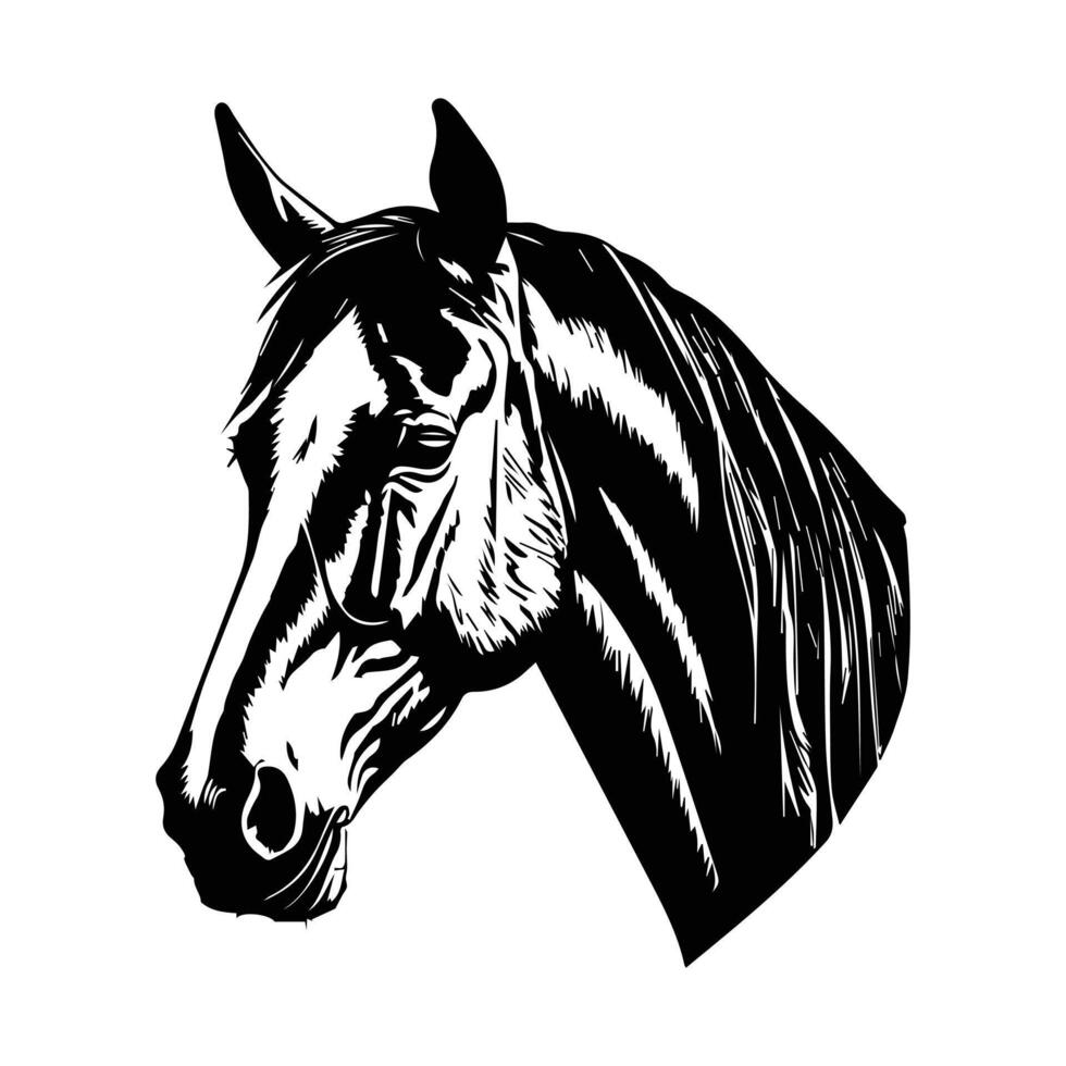 cavalo silhueta animal Preto cavalos gráfico vetor ilustração