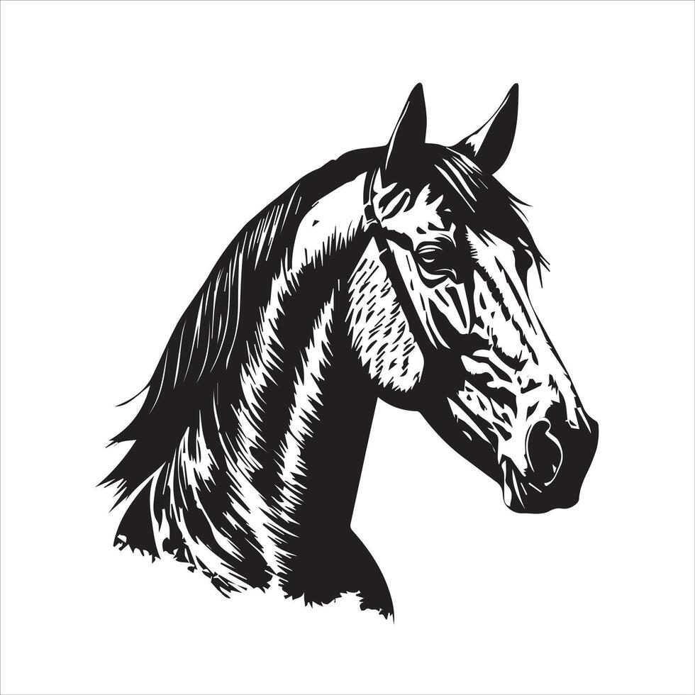 cavalo silhueta animal logotipo Preto cavalos gráfico vetor ilustração