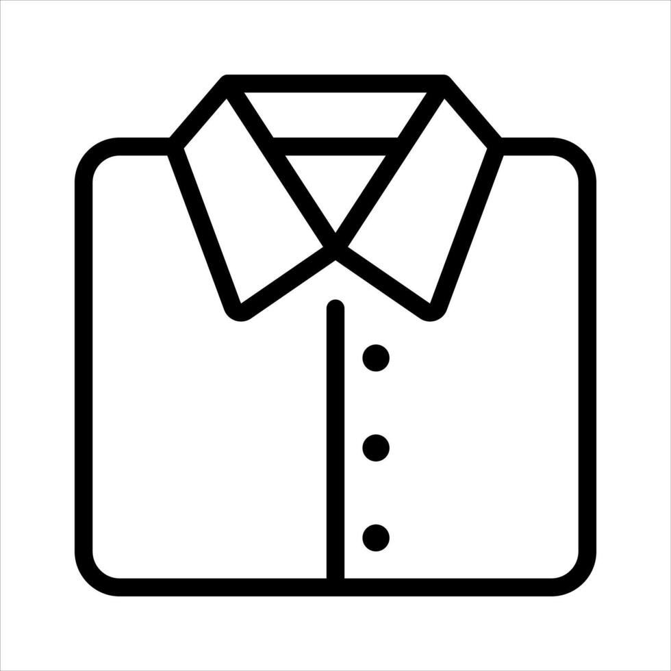 básico formal camisa simples linha ícone símbolo vetor
