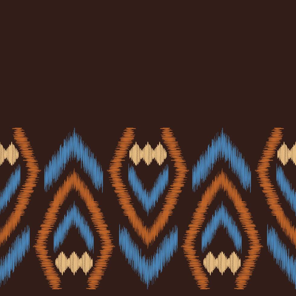 tradicional étnico ikat motivo tecido padronizar fundo geométrico .africano ikat bordado étnico oriental padronizar Castanho fundo papel de parede. abstrato, vetor, ilustração.textura, quadro, decoração. vetor