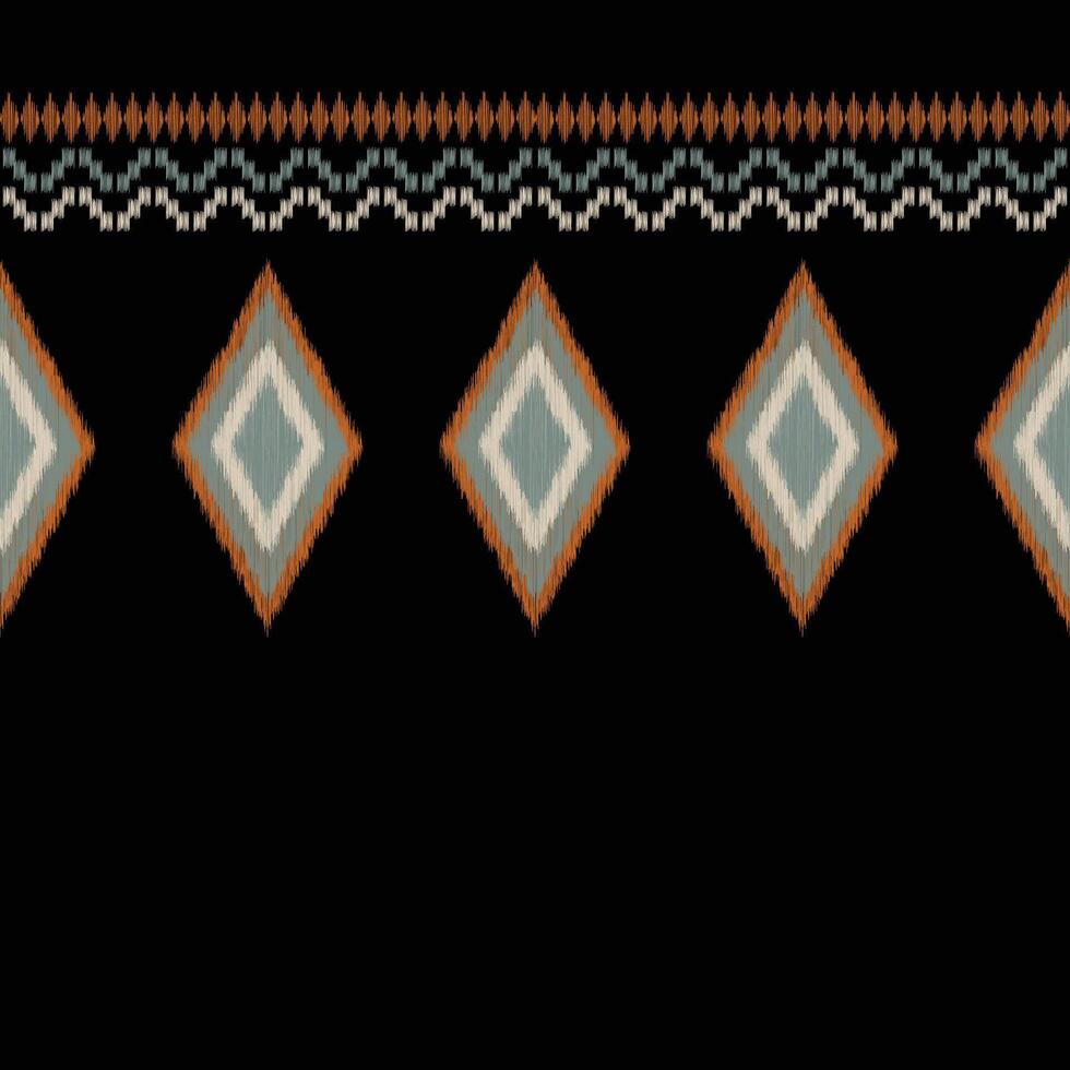 tradicional étnico ikat motivo tecido fundo padronizar geométrico .africano ikat bordado étnico oriental padronizar Preto fundo papel de parede. abstrato, vetor, ilustração.textura, quadro, decoração. vetor