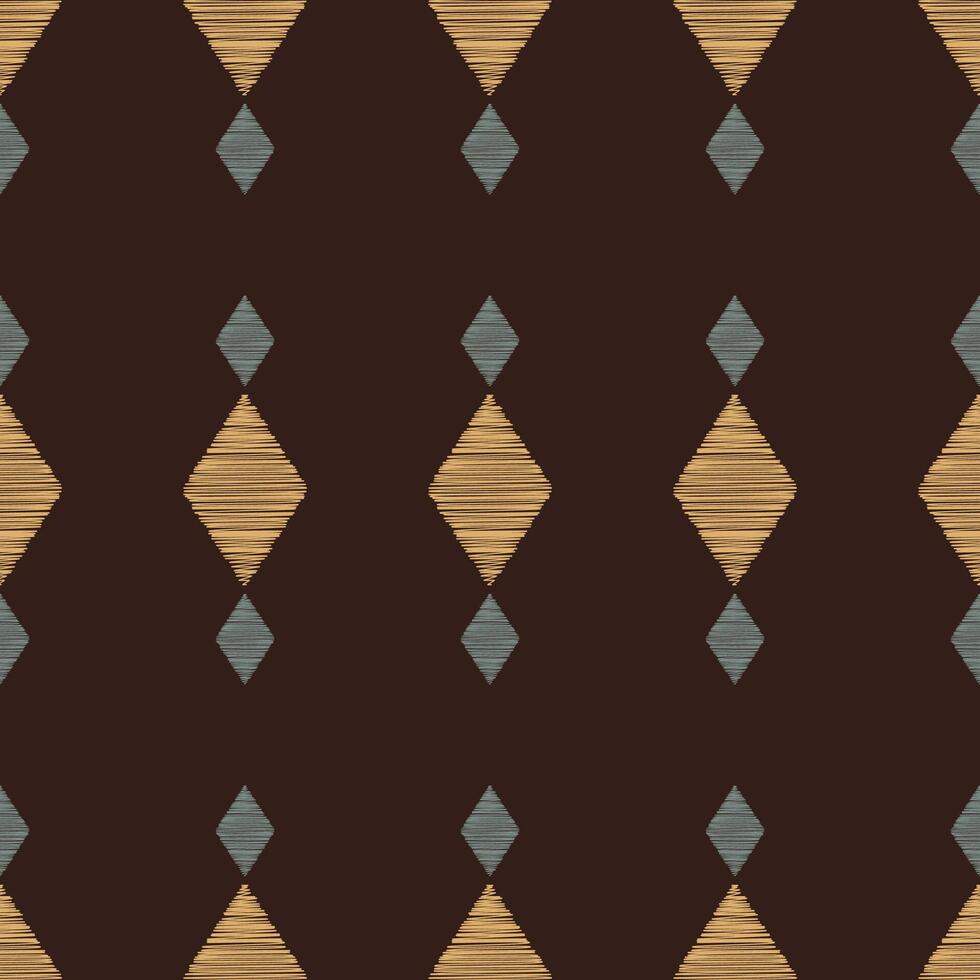 tradicional étnico ikat motivo tecido padronizar fundo geométrico .africano ikat bordado étnico oriental padronizar Castanho fundo papel de parede. abstrato, vetor, ilustração.textura, quadro, decoração. vetor