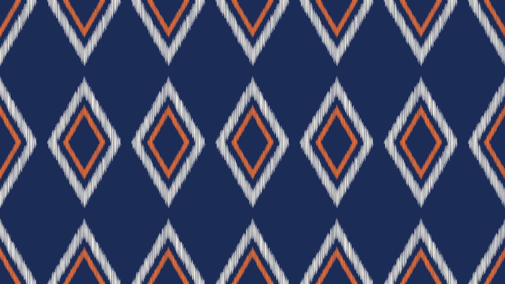 tradicional étnico ikat motivo tecido padronizar geométrico estilo.africano ikat bordado étnico oriental padronizar azul fundo papel de parede. abstrato, vetor, ilustração.textura, quadro, decoração. vetor