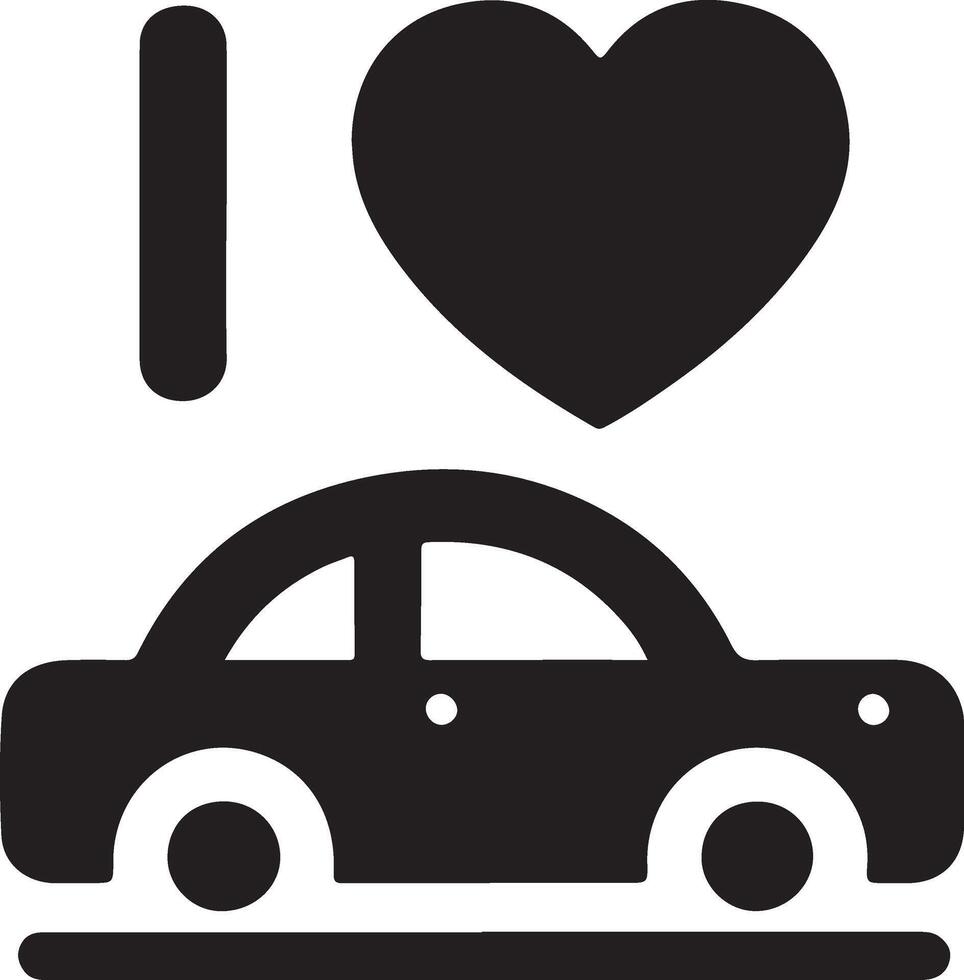 Eu amor carro vetor logotipo ilustração, carro ícone, símbolo. logotipo conceito 12