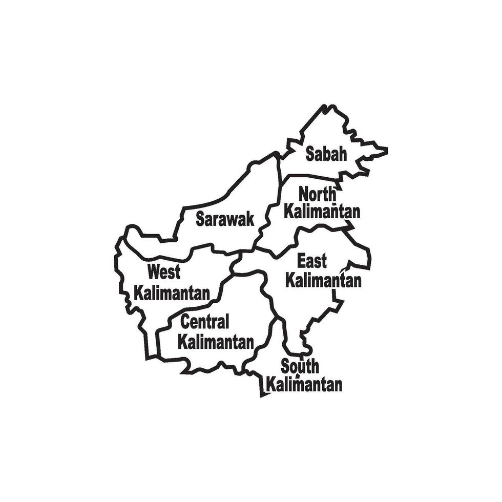 Kalimantan mapa ícone, vetor ilustração Projeto