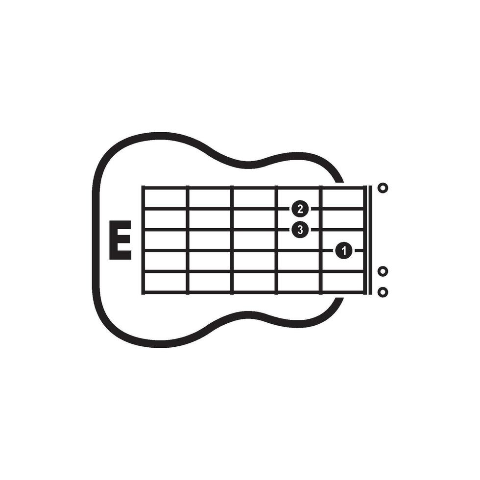 e guitarra acorde ícone. básico guitarra acorde vetor ilustração símbolo Projeto