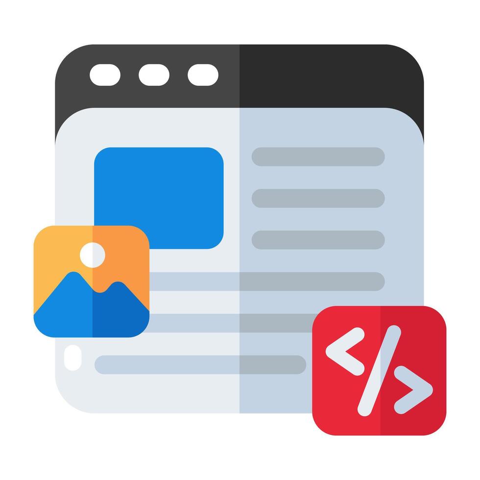 ícone de design exclusivo de codificação web vetor
