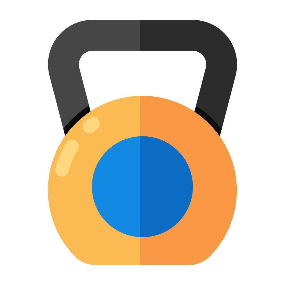 um design vetorial moderno de kettlebell vetor