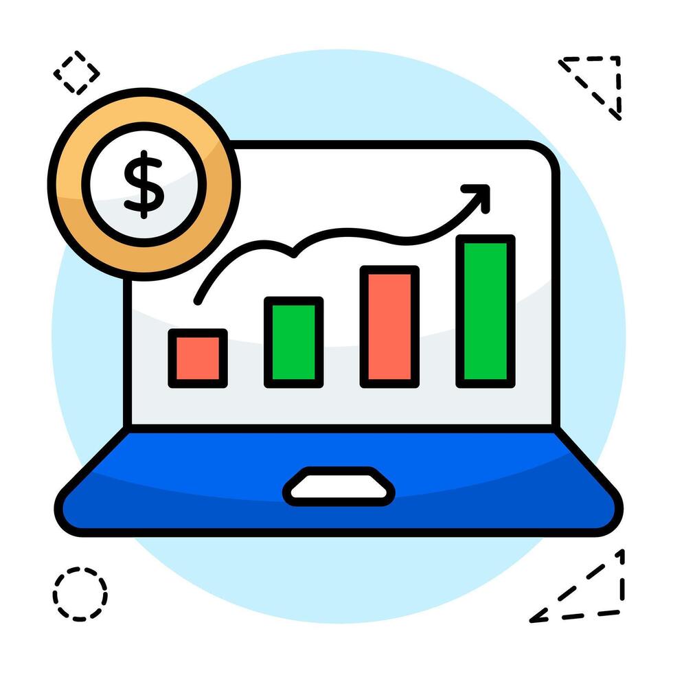 moderno Projeto ícone do crescimento gráfico vetor