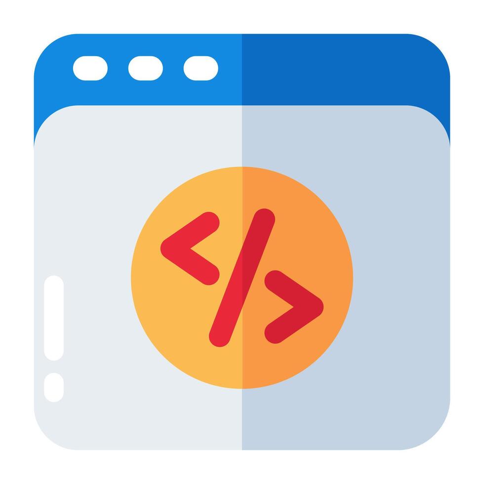 ícone de design exclusivo de codificação web vetor