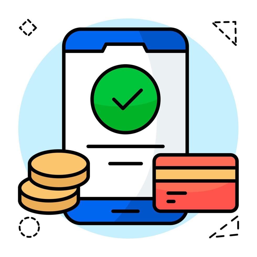 ícone de pagamento com cartão móvel em design vetorial moderno vetor